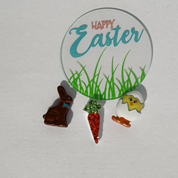 SOLD Origami Owl Easter Spring Set - Easter Plate & Hop To It Charm Set - Picture 4 of 5